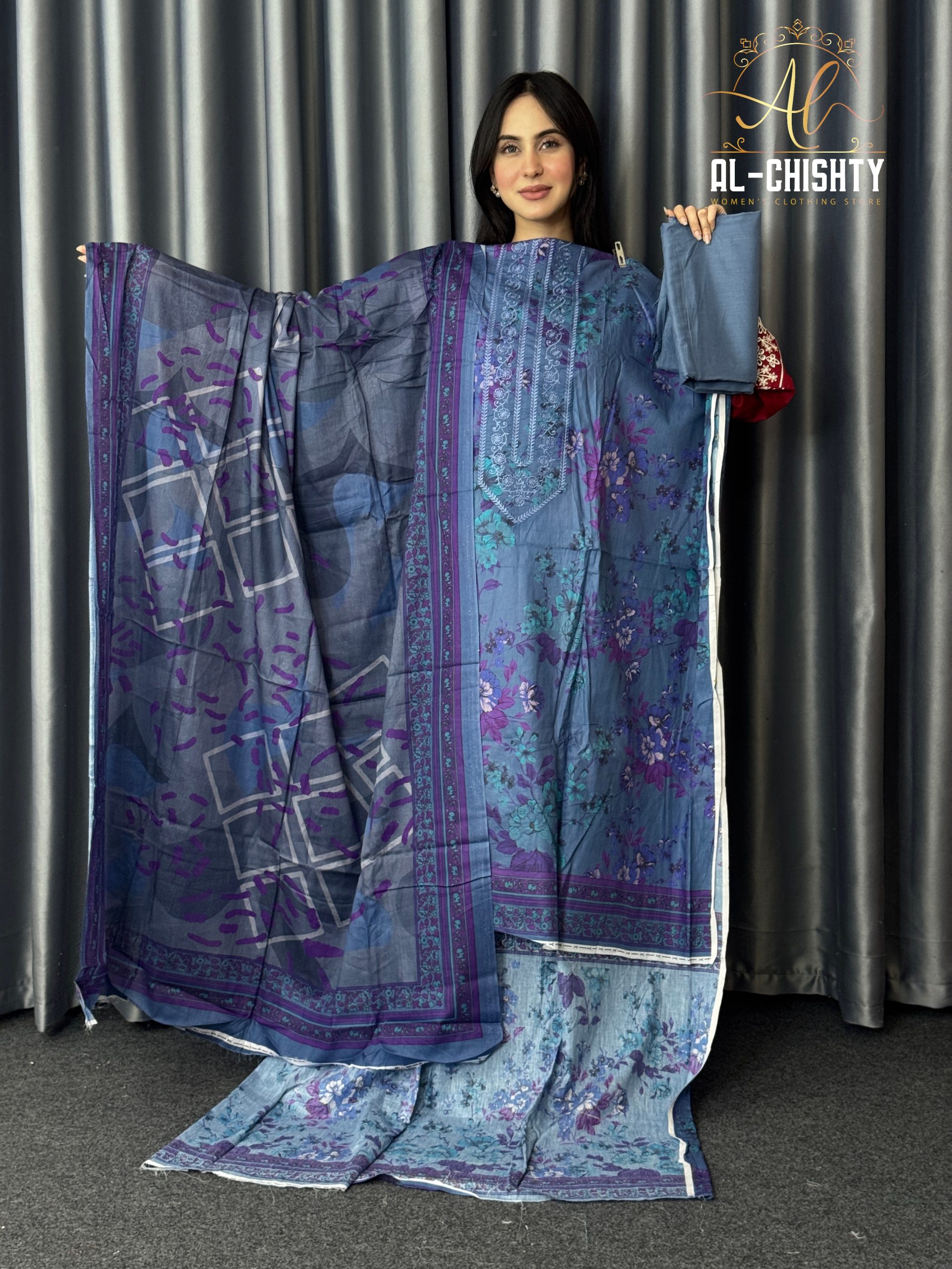 IMG_2574.JPG Al-Chishty Luxery Embroidery Lawn Unstitched Collection - Image 1