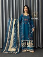 Premium Cotton silk Embroidery 3Piece Set Ready To Wear collection - Image 2