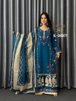 Premium Cotton silk Embroidery 3Piece Set Ready To Wear collection